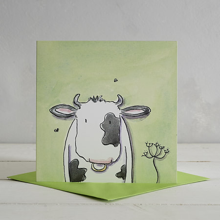 Buy Cow Greetings Card 'Mike' from Helen Wiseman Illustration