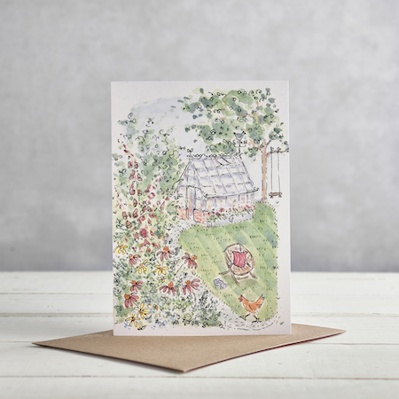 Buy Greenhouse and Swing Greetings Card from Helen Wiseman Illustration