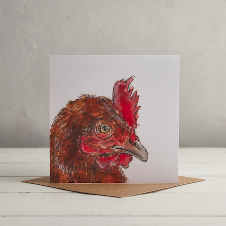 Buy Chicken Greetings Card from Helen Wiseman Illustration