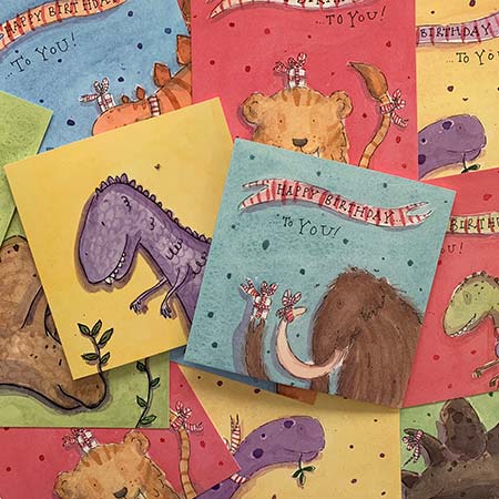 Buy Dinosaur Greetings Cards from Helen Wiseman Illustration